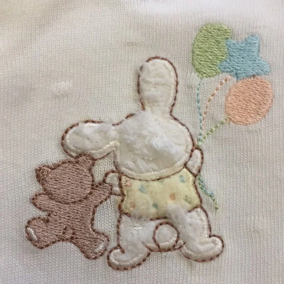 Little Wonders Bunny and Teddy Bear Bodysuit - Picture 9 of 10